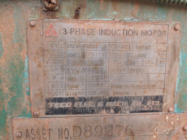 TECO 630 KW Electric Motor - Image 2