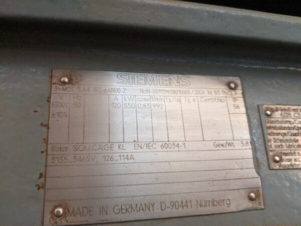 Siemens 550kw Electric Motor
